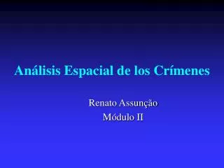 an lisis espacial de los cr menes