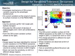 Design for Variability Tolerance: On-current Variation in [110] PMOS Nanowires
