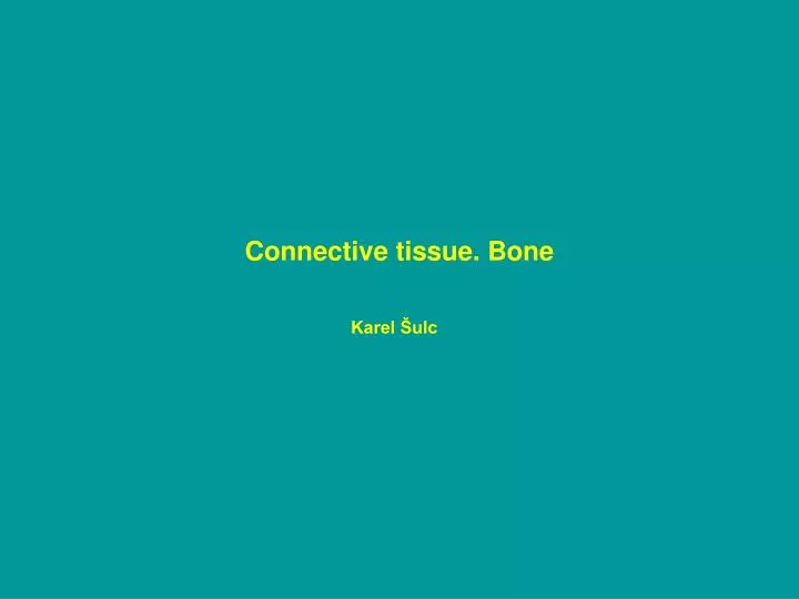 connective tissue bone