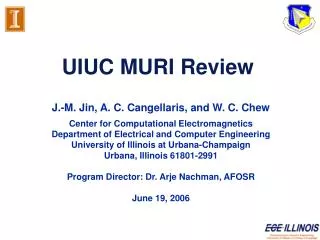 UIUC MURI Review