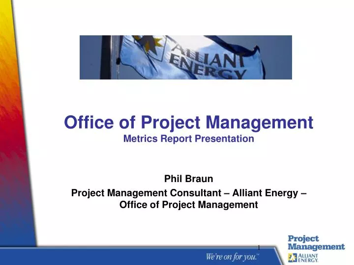office of project management metrics report presentation