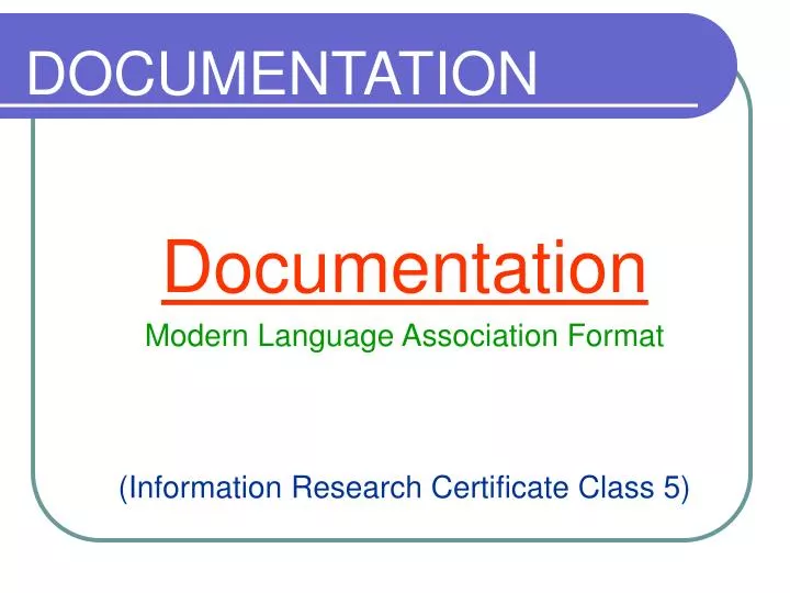 documentation