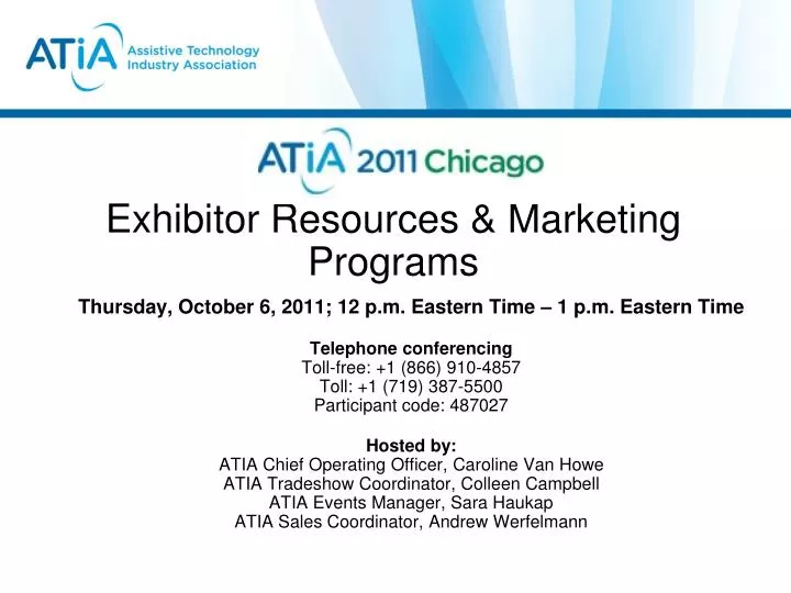 exhibitor resources marketing programs