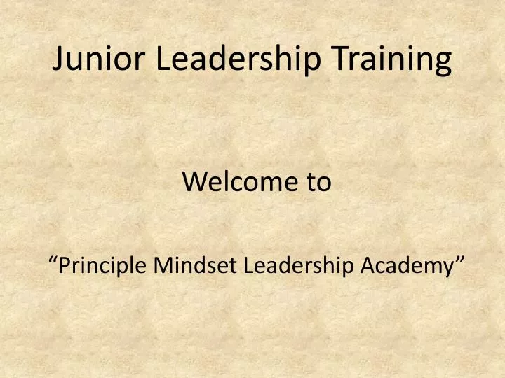 junior leadership training