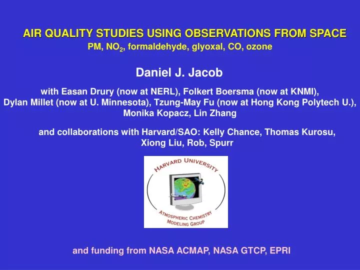 air quality studies using observations from space