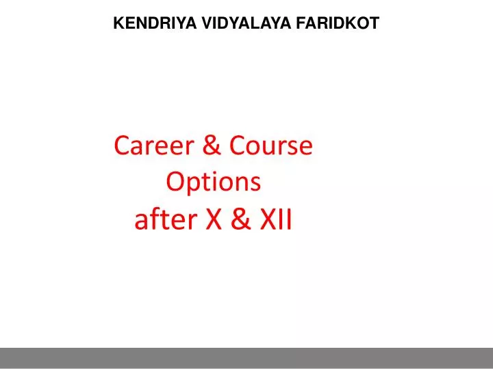career course options after x xii