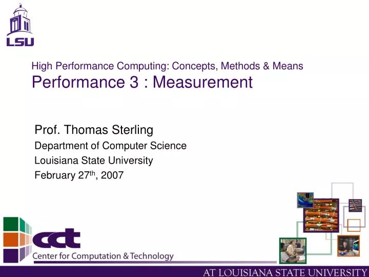 high performance computing concepts methods means performance 3 measurement