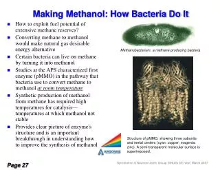 Making Methanol: How Bacteria Do It