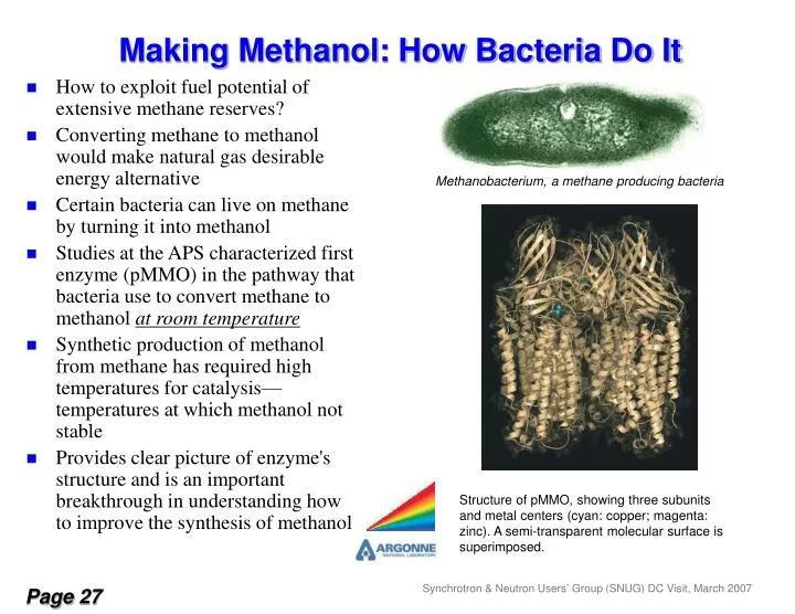 making methanol how bacteria do it