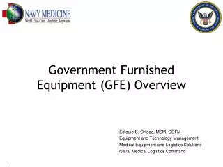 Government Furnished Equipment (GFE) Overview