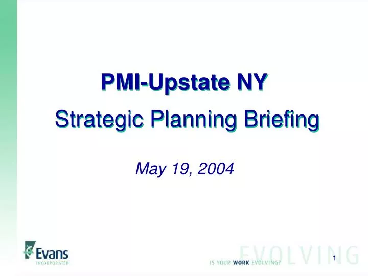 pmi upstate ny strategic planning briefing