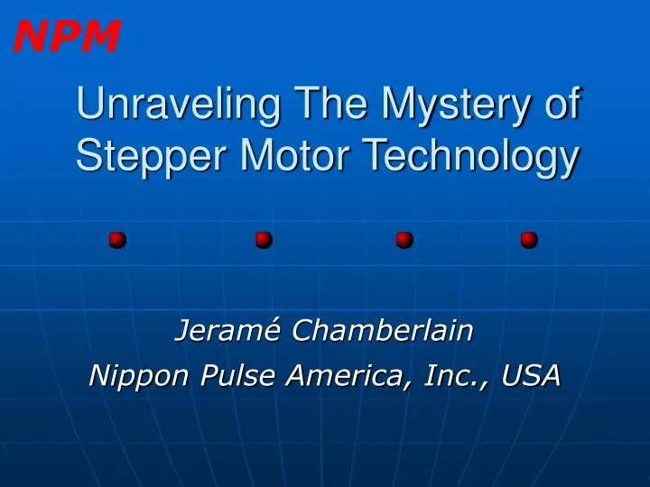 unraveling the mystery of stepper motor technology