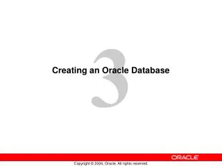 Creating an Oracle Database