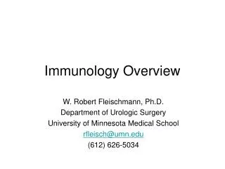 Immunology Overview