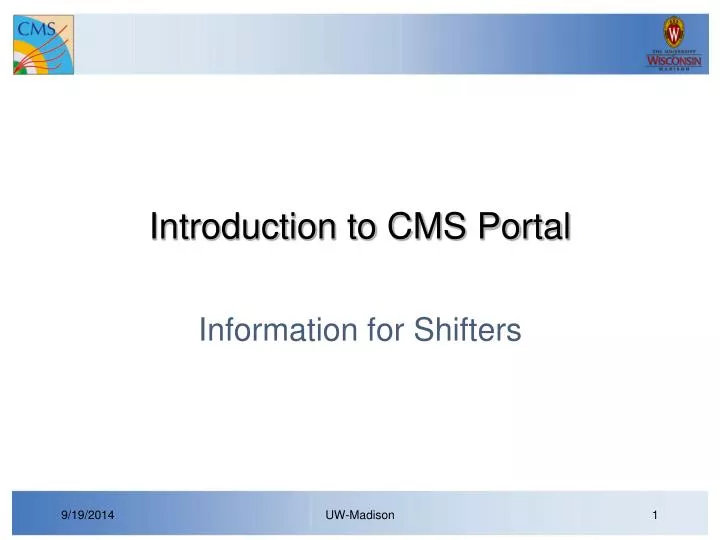 introduction to cms portal