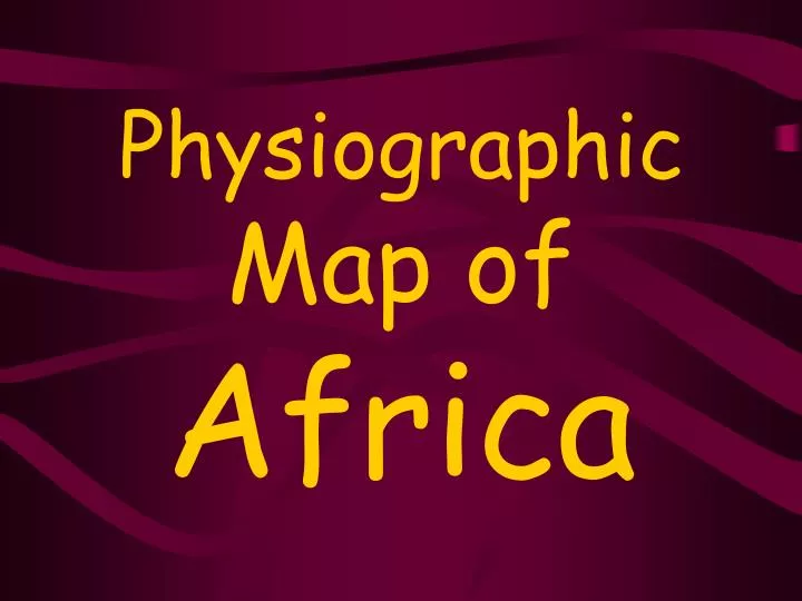 physiographic map of africa