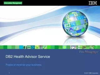 DB2 Health Advisor Service