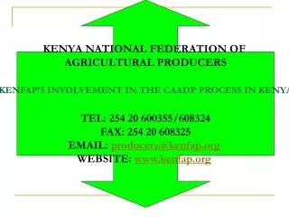 KENYA NATIONAL FEDERATION OF AGRICULTURAL PRODUCERS