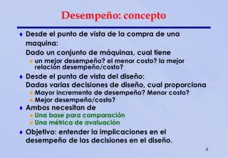 desempe o concepto