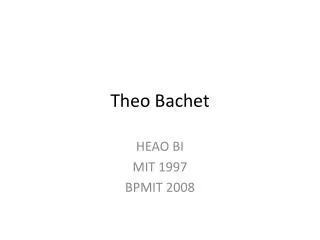 theo bachet
