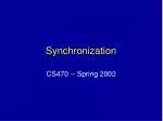 Overview of Concurrency Problems and Mutual Exclusion in Spring 2002 CS470 - slide 1