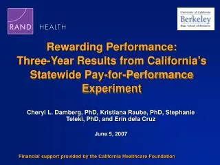 rewarding performance three year results from california s statewide pay for performance experiment