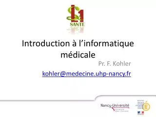 introduction l informatique m dicale