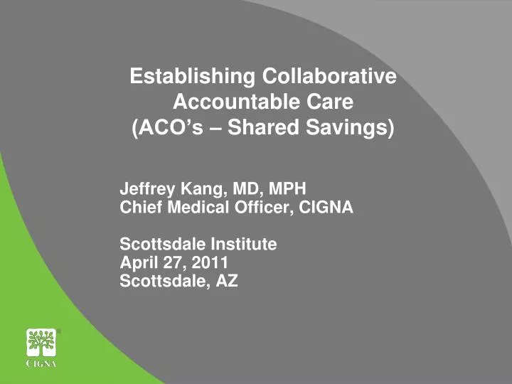 establishing collaborative accountable care aco s shared savings
