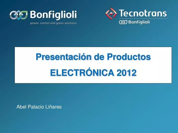 presentaci n de productos electr nica 2012