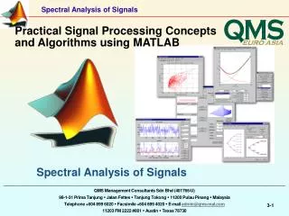 Practical Signal Processing Concepts and Algorithms using MATLAB