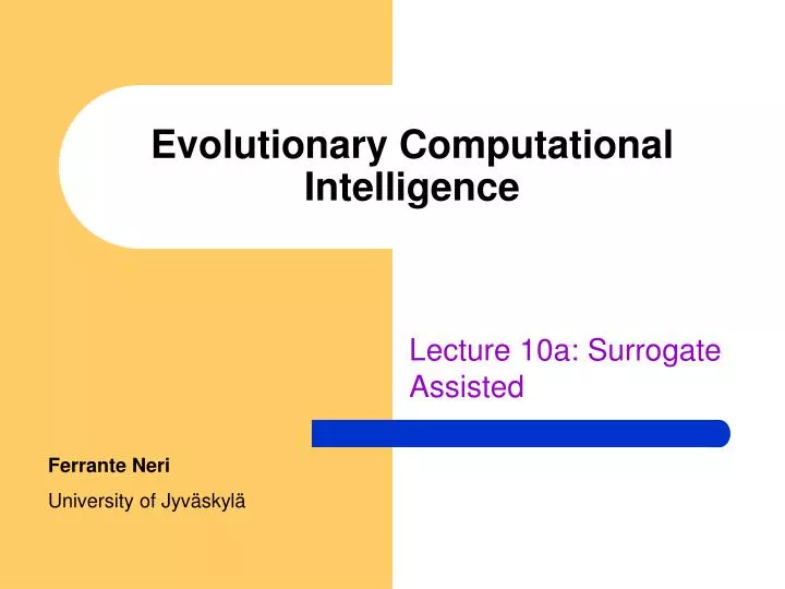 evolutionary computational intelligence