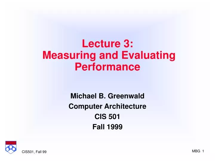 lecture 3 measuring and evaluating performance