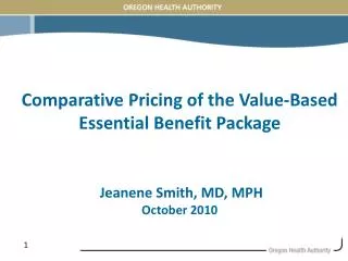 Value-Based Essential Benefits Package (VBEBP)