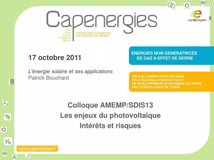 colloque amemp sdis13 les enjeux du photovolta que int r ts et risques