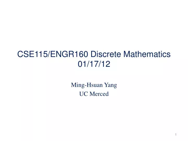 cse115 engr160 discrete mathematics 01 17 12
