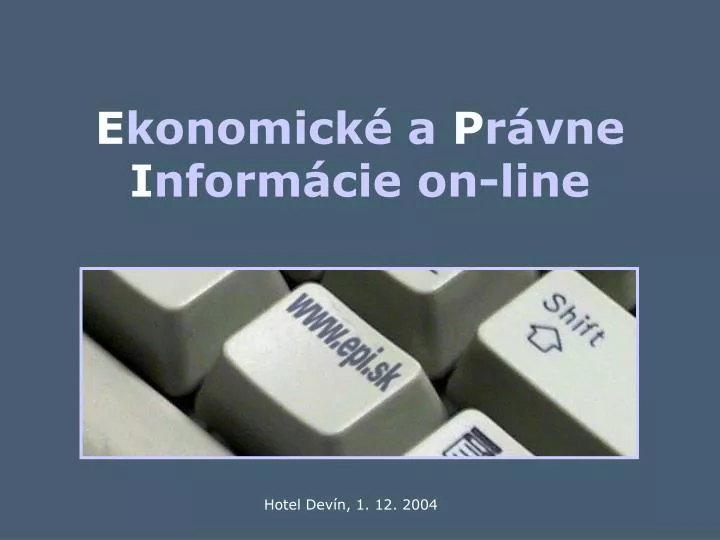 e konomick a p r vne i nform cie on line