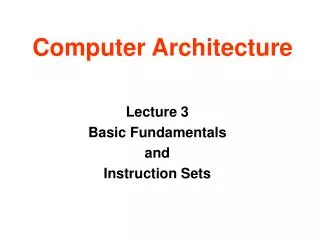 Computer Architecture
