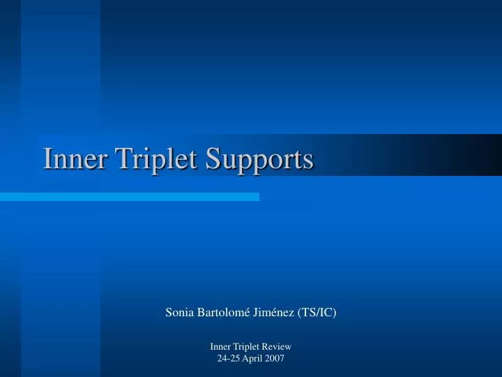 inner triplet supports