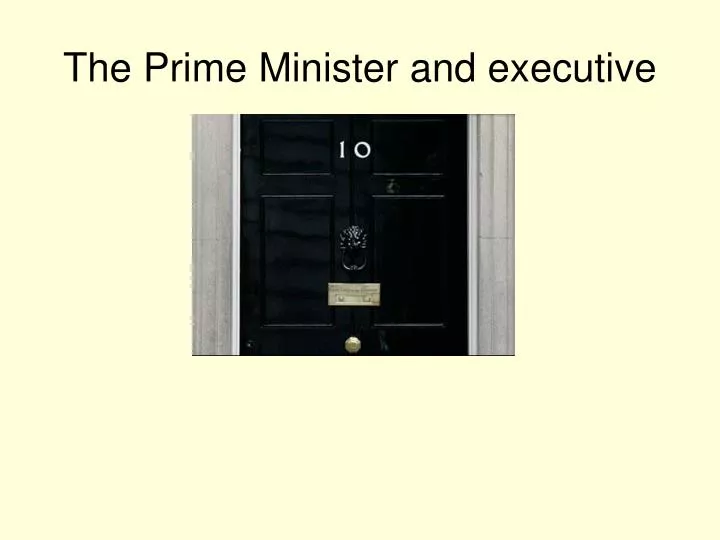 the prime minister and executive
