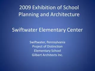 Swiftwater Elementary Center
