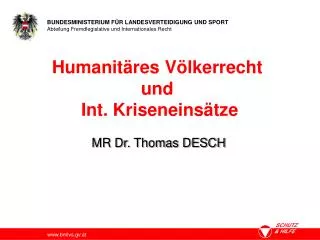 humanit res v lkerrecht und int kriseneins tze