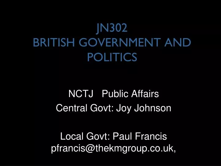 jn302 british government and politics