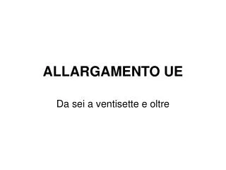 allargamento ue