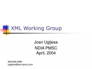 XML Working Group