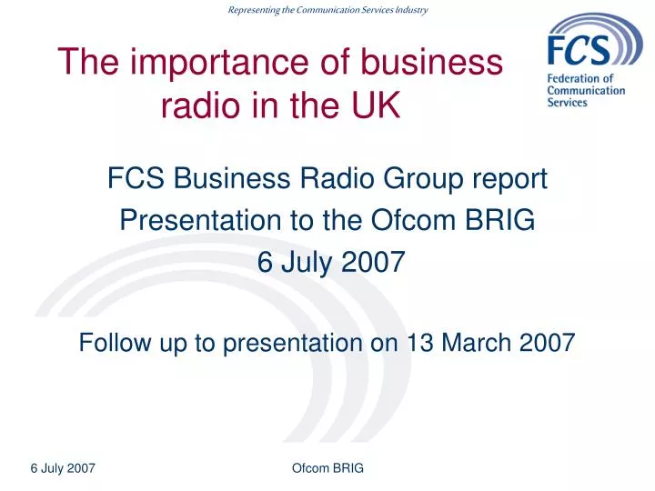 the importance of business radio in the uk