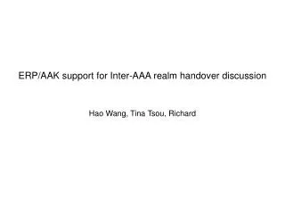ERP/AAK support for Inter-AAA realm handover discussion