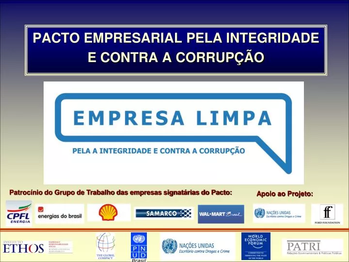 pacto empresarial pela integridade e contra a corrup o