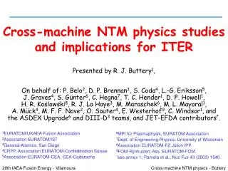 Cross-machine NTM physics studies and implications for ITER