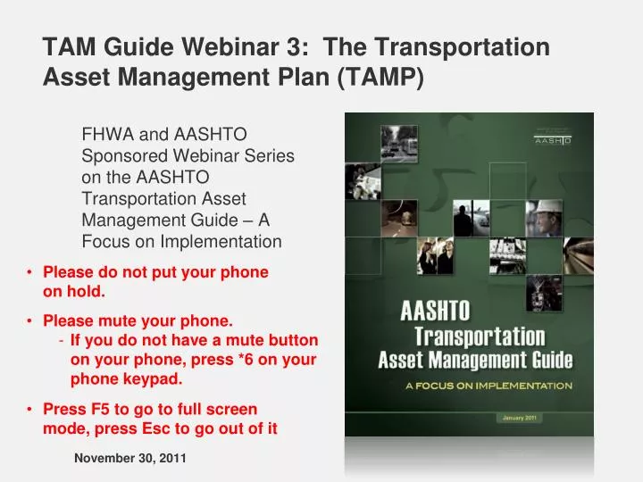 tam guide webinar 3 the transportation asset management plan tamp