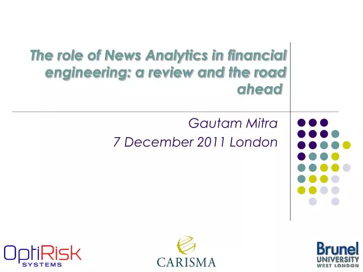 the role of news analytics in financial engineering a review and the road ahead